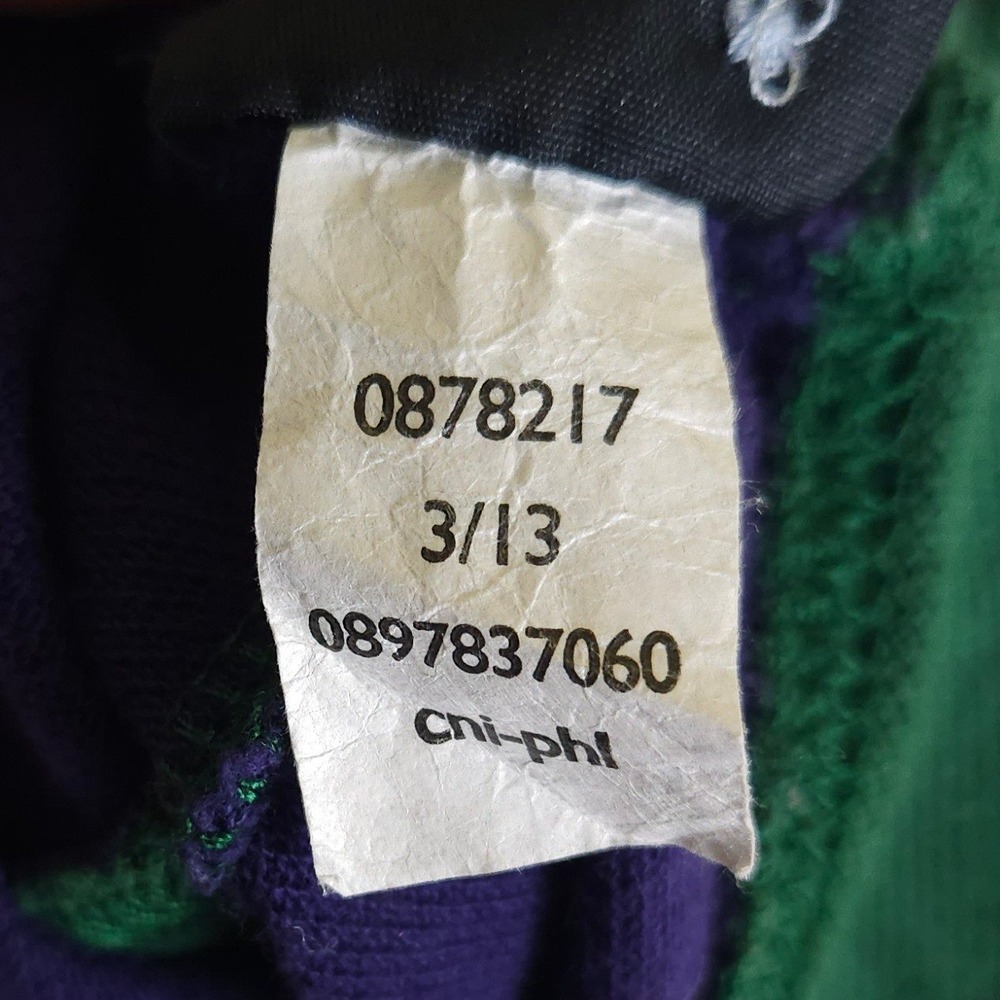 Tommy Hilfiger Rugby Polo Shirt Men's XL Slim Fit Green Purple Big Crest Logo - Picture 9 of 15